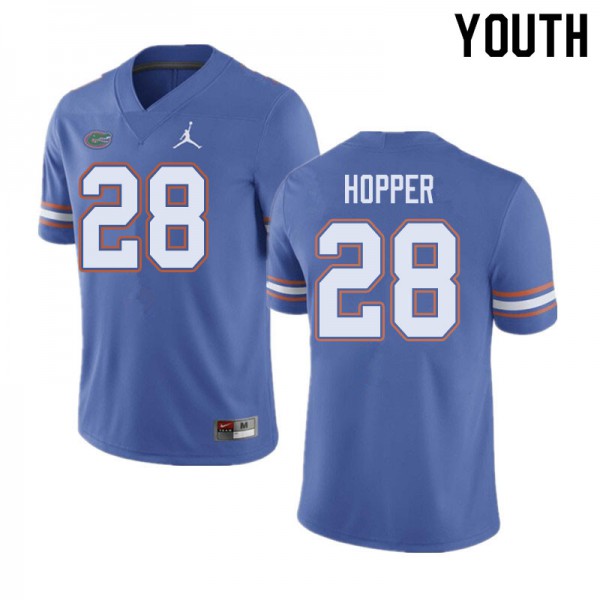 Jordan Brand Youth #28 Ty'Ron Hopper Florida Gators College Football Jersey Blue